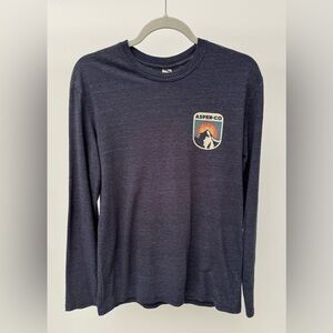 Duck Co. Aspen, Colorado Long‎ Sleeve T-Shirt in Blue, Size S